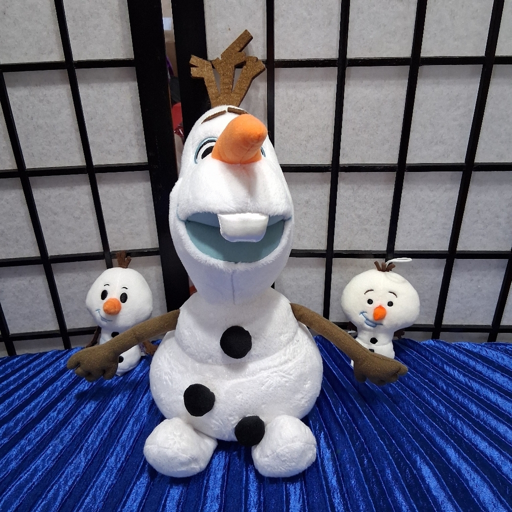 Disney Olaf Plush Toy Set - White, Black, Orange, Brown